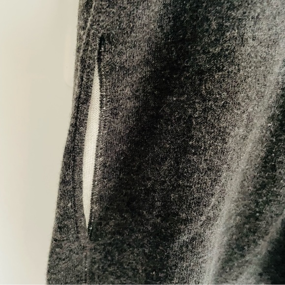 KINROSS CASHMERE Reversible Hooded Drape Cardigan Two Tone Open Sweater - Picture 11 of 13